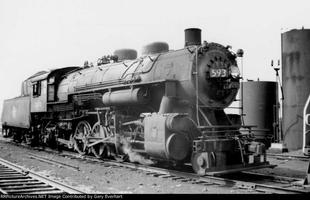 MILW 2-8-2 #593 - Milwaukee Road